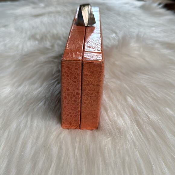 Gail DeLoach Asiaphile Orange Animal Skin Clutch - Picture 2 of 9